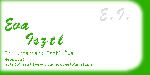 eva isztl business card